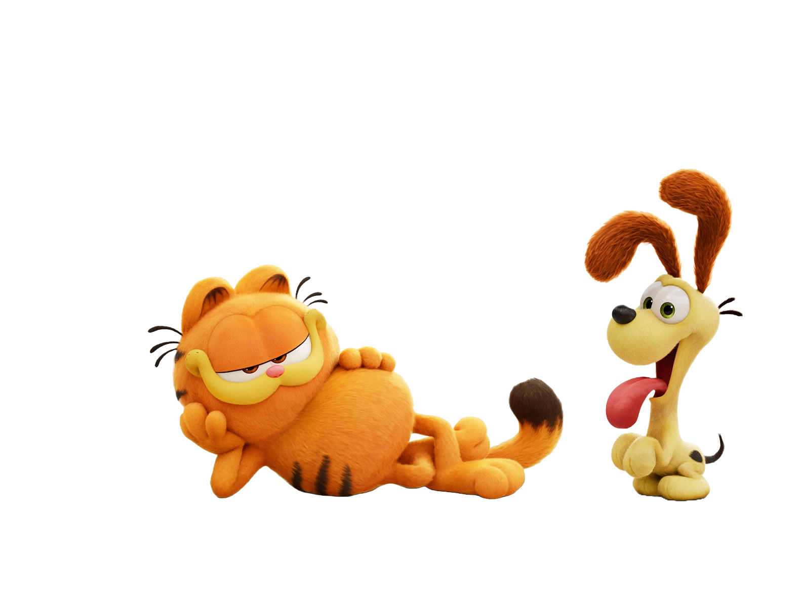 Imagem dos personagem  Garfield e Odie